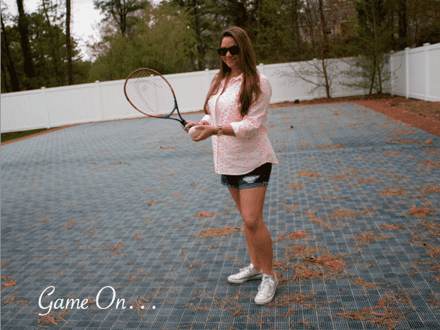 tennis blog blogger missyonmadison sports outdoors fashion style silverconverse buttondownshirt target targetstyle denimshorts