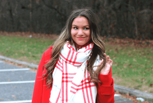 oldnavy missyonmadison plaidscarf scarf howtotieascarf nyc blogger winterstyle