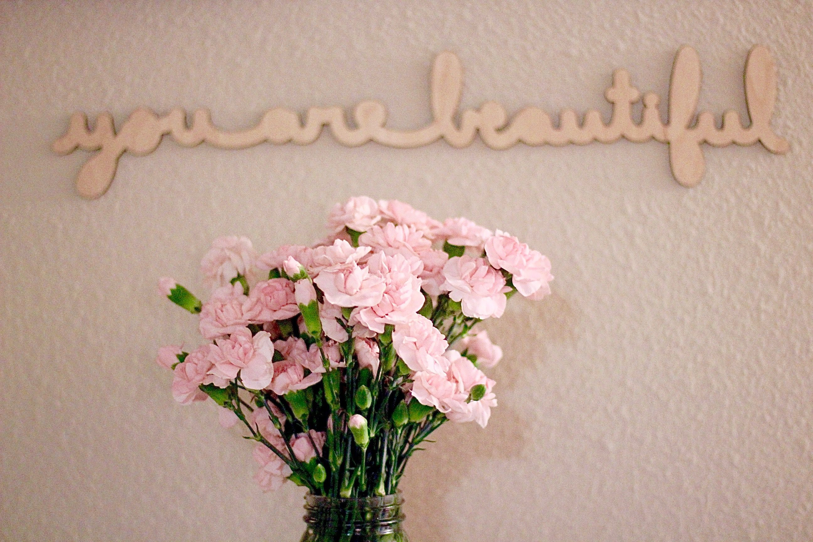 missyonmadison, melissa tierney, uncommon goods, gummy bear light, gummy bear night light, interior design, interior decor, interior decor inspo, pinterest ideas, you are beautiful, beautiful sign, wooden sign, inspirational decor, marquee light, movie props, initial lights, glitter mason jar, pink carnations, pink flowers, lifestyle blog, apartment decor, fashion blogger, home decor,