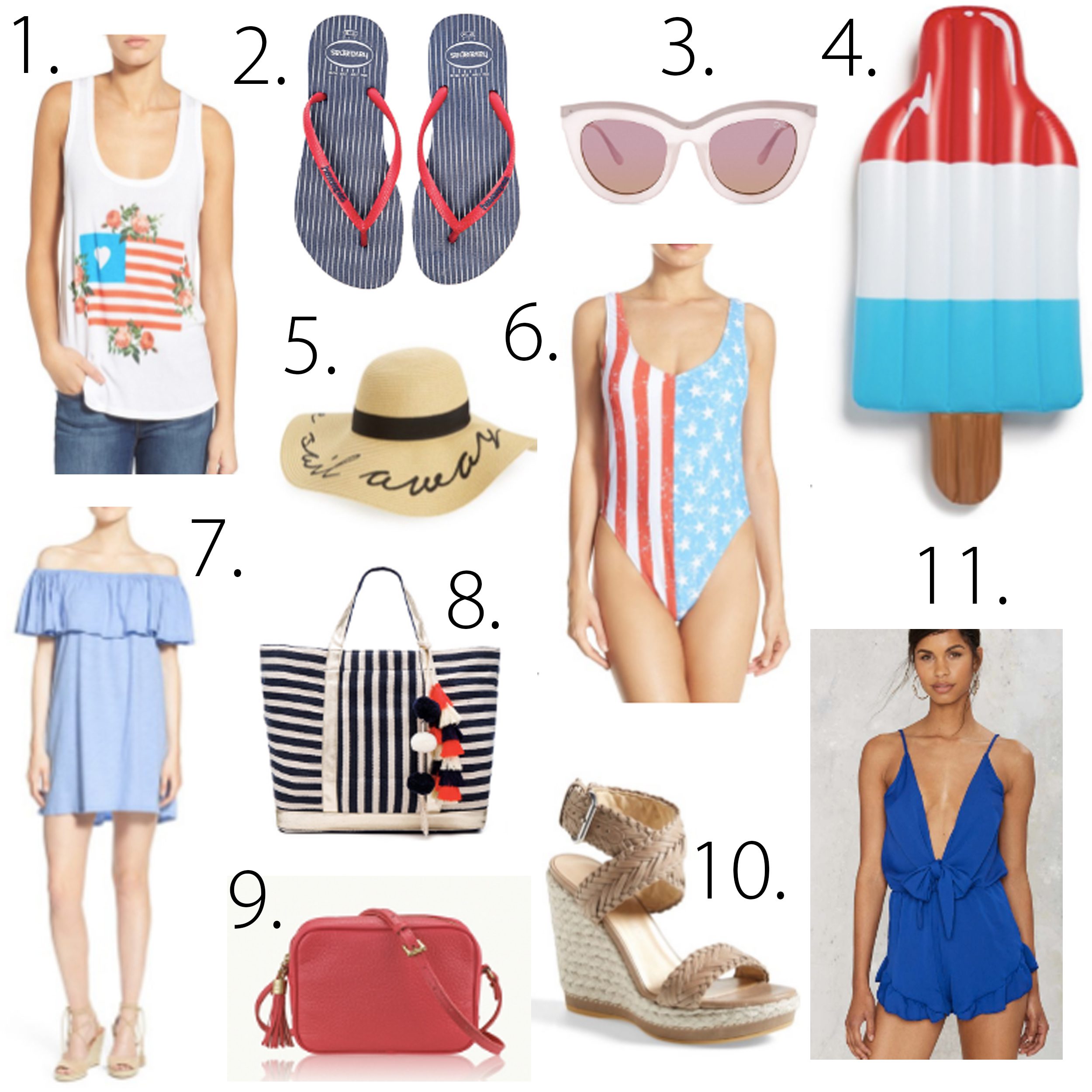 4th of july style, what to wear for the 4th of july, red white and blue, red white and blue accessories, fashion blogger, style blogger, style roundup, 4th of july trends, summer trends, summer style, 4th of july weekend, july 4th weekend, 