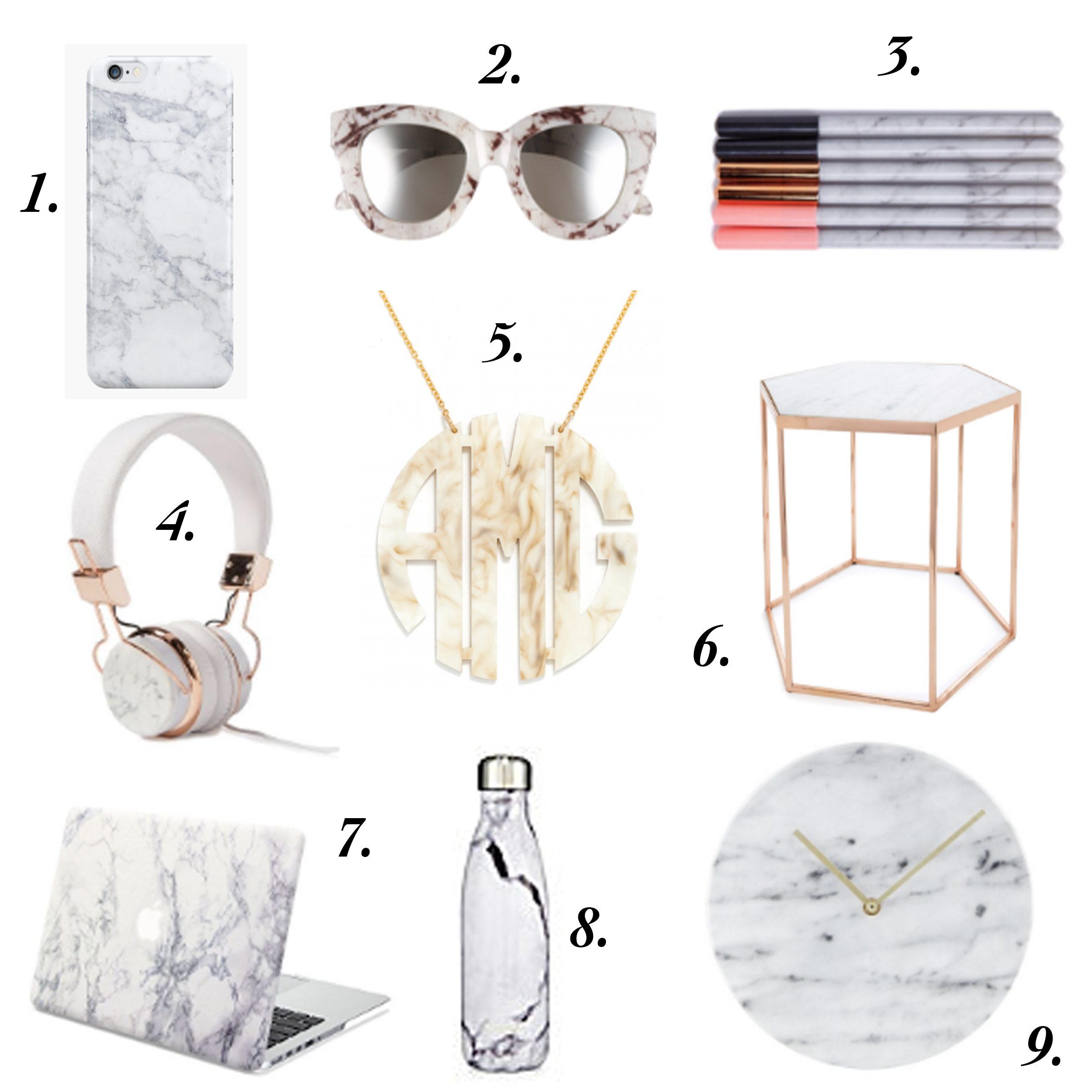 missyonmadison, marble, marblie iphone case, marble laptop case, marble macbook case, marble home decor, marble decor, marble accessories, marble blanket, marble pillow, marble sunglasses, le specs, marble le specs sunglasses, baublebar, acrylic monogram necklace, marble monogram necklace, marble water bottle, marble pens, marble notebook, marble clock, target, target home, marble headphones, la blogger, interior inspo, home decor,