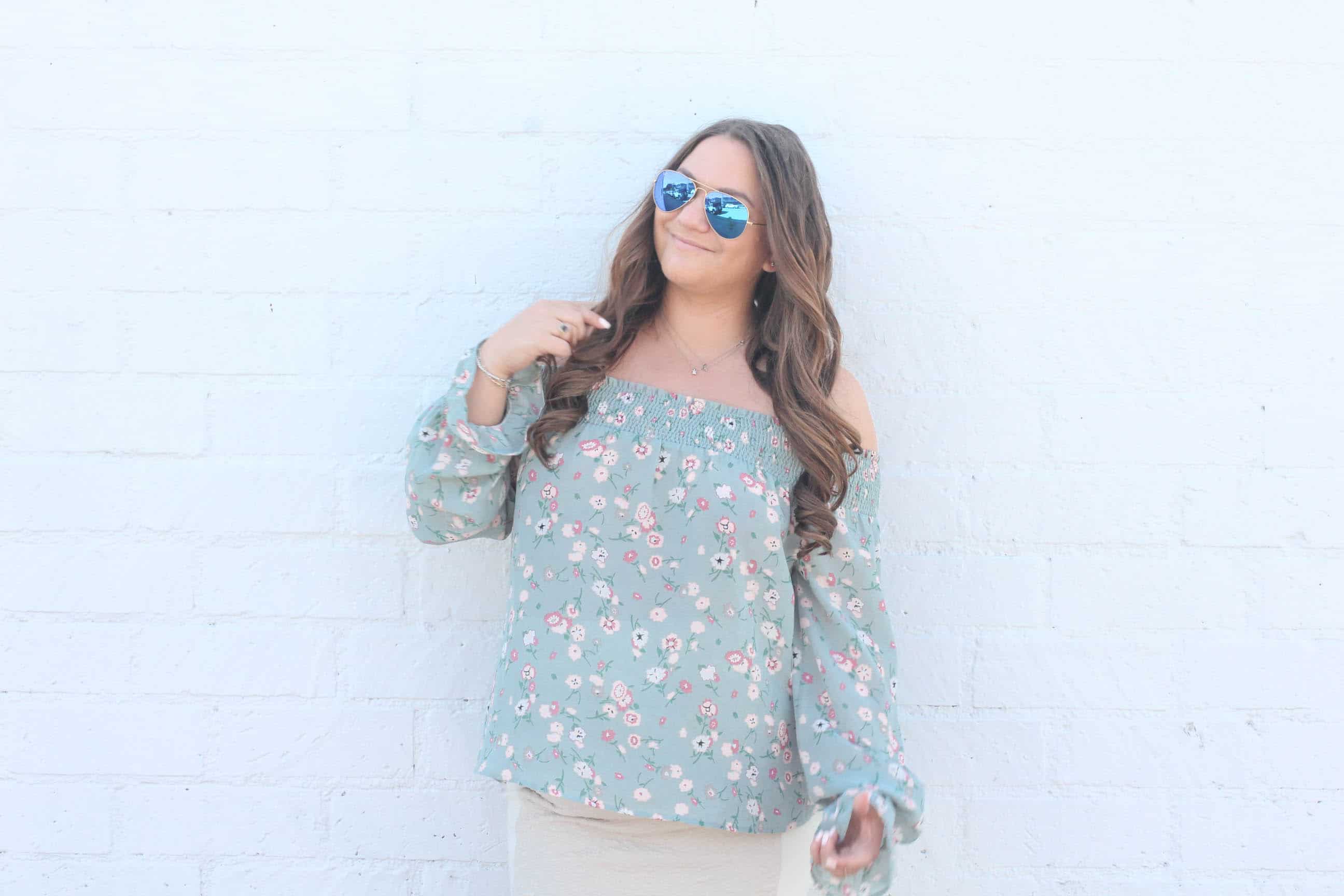missyonmadison, missyonmadison instagram, fashion blog, fashion blogger, style blog, style blogger, wild blue denim, floral off the shoulder top, long sleeve floral off the shoulder top, la blogger, ootd, wiw, outfit inspo, outfit ideas, summer 2017 style, platform wedges, indigo road wedges, macys wedges, gigi ny, gigi new york, gigi new york crossbody bag, raybans, hair extensions, curled hair, hairstyle, hair trends, ombre hair, balayage hair, tan platform wedges, white bandage skirt, cream bandage skirt, flora top, floral cold shouler top, dust ya shoulders off,