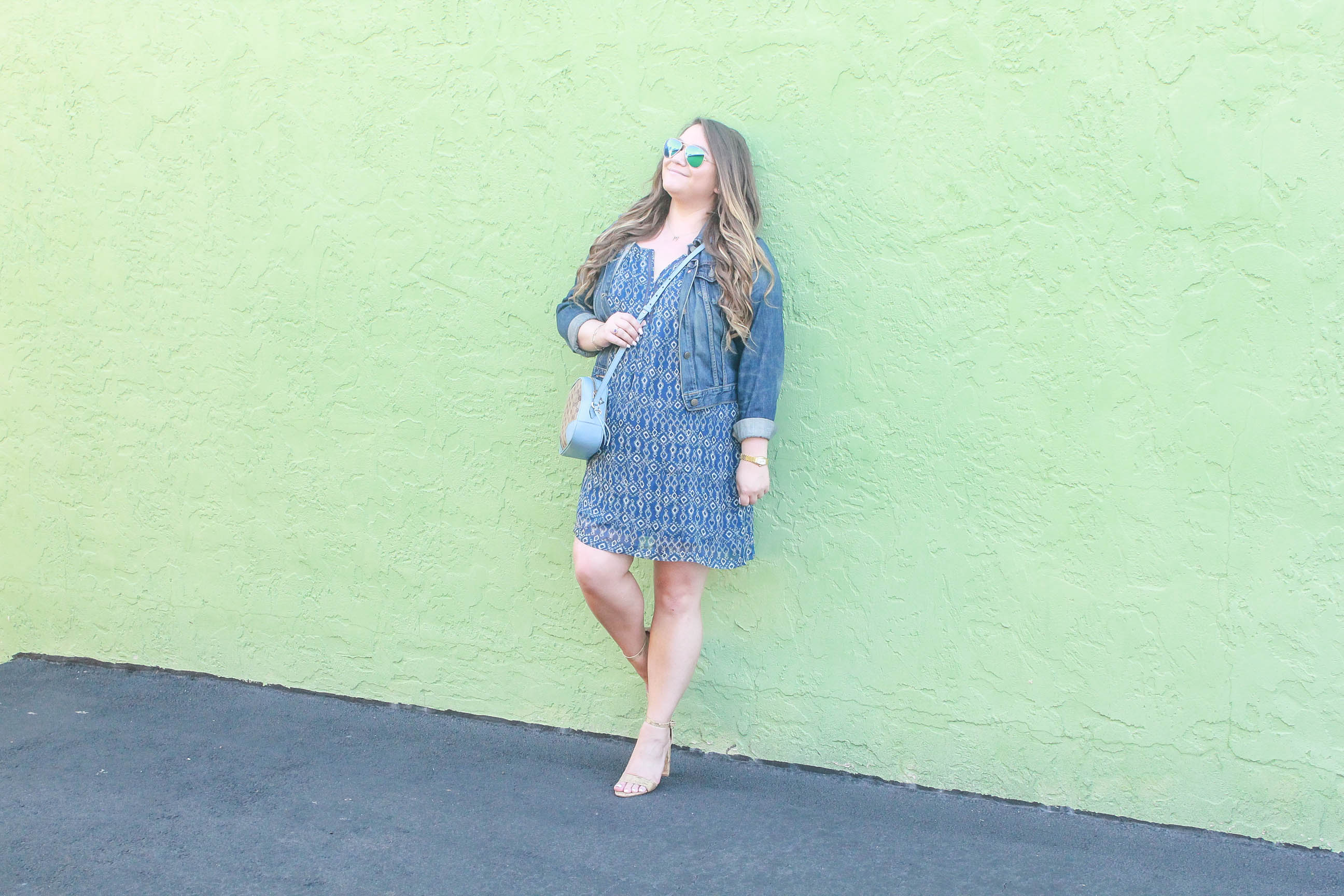 missyonmadison, missyonmadison blog, missyonmadison instagram, bloglovin, outfit inspo, first day of spring, spring style, spring style 2018, spring 2018 outfit inspo,fashion blog, fashion blogger, ootd, fashion blogger los angeles, la, la blogger, melissa tierney, tart collections, tart collections dress, old navy denim jacket, womens denim jacket, cork ankle strap heels, cork sandals, spring shoes, spring sandals, gucci camera bag, le specs sunglasses, wall crawl, style blogger, gucci crossbody bag,