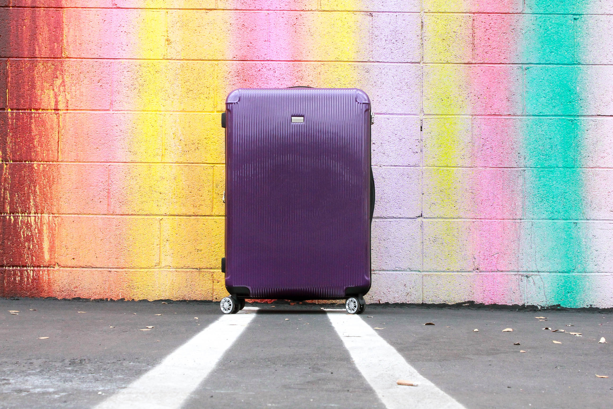 missyonmadison, missyonmadison instagram, fashion blog, fashion blogger, style blog, style blogger, melissa tierney, missyonmadiosn instagram, missyonmadison blog, travel blog, travel blogger, luggage reviews, gabbiano luggae, gabbiano luggage review, pasadena colored wall, la wall crawl, la colorful walls, colorful walls in la, blogger, la blogger, travel goals, packing tips, travel style, what to wear when traveling, purple luggage, gabbiano luggage, bloglovin, travel guide, travel buys,