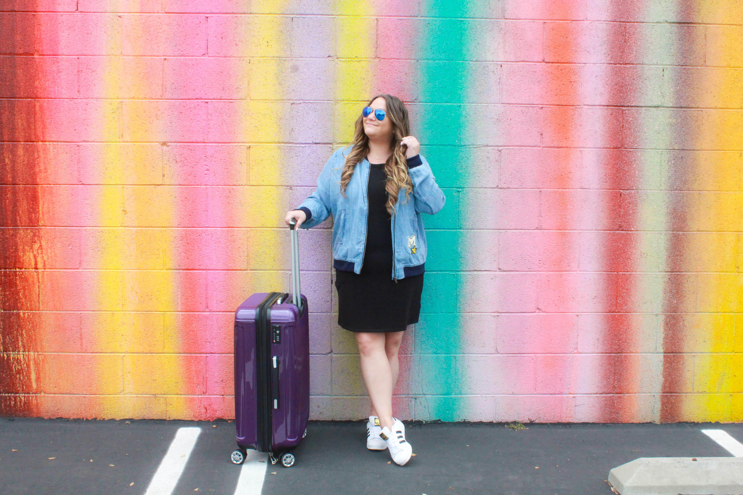 missyonmadison, missyonmadison instagram, fashion blog, fashion blogger, style blog, style blogger, melissa tierney, missyonmadiosn instagram, missyonmadison blog, travel blog, travel blogger, luggage reviews, gabbiano luggae, gabbiano luggage review, pasadena colored wall, la wall crawl, la colorful walls, colorful walls in la, blogger, la blogger, travel goals, packing tips, travel style, what to wear when traveling, purple luggage, gabbiano luggage, bloglovin, travel guide, travel buys,