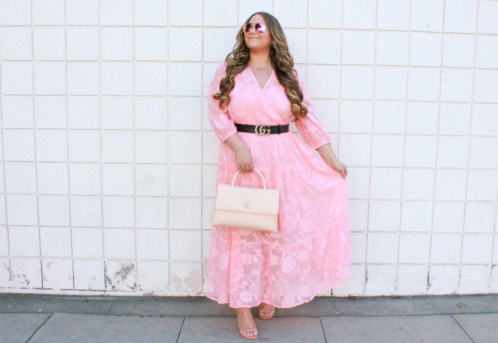 missyonmadison, missyonmadison instagram, missyonmadison blog, missyonmadison blogger, melissa tierney, melissa tierney blog, melissa tierney instagram, melissa tierney blog, la blogger, style blog, style blogger, eloquii, eloquii dress, eloquii maxi dress, pink maxi dress, gucci pearl belt, gucci belt, chanel top handle bag, chanel top handle flap bag, stuart weitzman, stuart weitzman nudistong, stuart weitzman nudist heels, stuart weitzman heels, hairdreams, hair extensions, hair goals, benefits of hair extensions, fall style, mean girls, wednesdays we wear pink, 