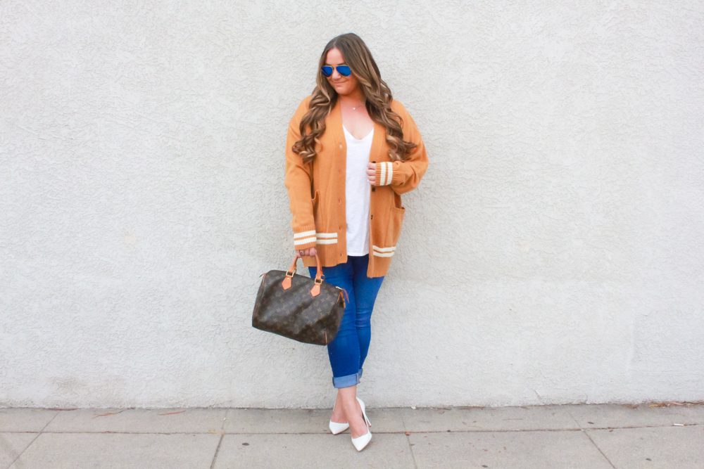 missyonmadison, missyonmadison blog, la blogger, missyonmadison instagram, thanksgiving holiday, thanksgiving dinner, what to wear for thanksgiving, mustard cardigan, how to wear mustard for fall, mustard cardigan for fall, bloglovin, white pumps, louis vuitton speedy bag, louis vuitton bag, thanksgiving style, white basic tee, old navy skinny jeans, rockstar skinny jeans,