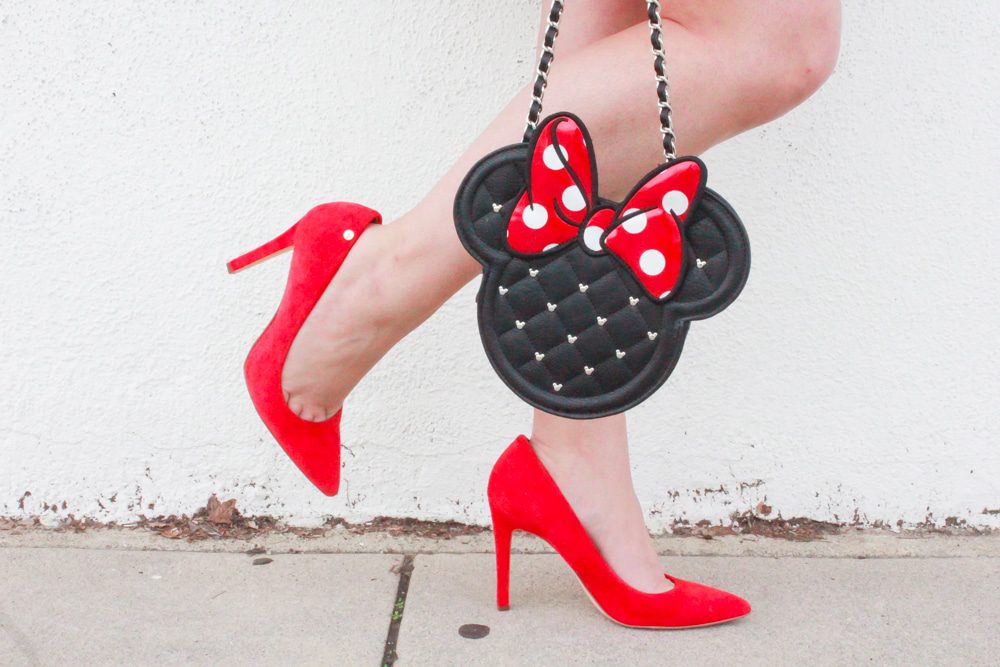 missyonmadison, missyonmadison blog, missyonmadison instagram, la blogger, missyonmadison blogger, melissa tierney, style blog, style blogger, polka dot day, national polka dot day, polka dot fit and flare dress, polka dot dress, red heels, red pumps, red suede pumps, minnie mouse purse, minnie mouse bag, minnie mouse ears, minnie mouse headband, minnie mouse outfit, fashion blogger, fashion blog,